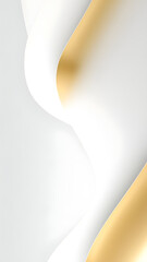 Abstract wavy background. White and gold color