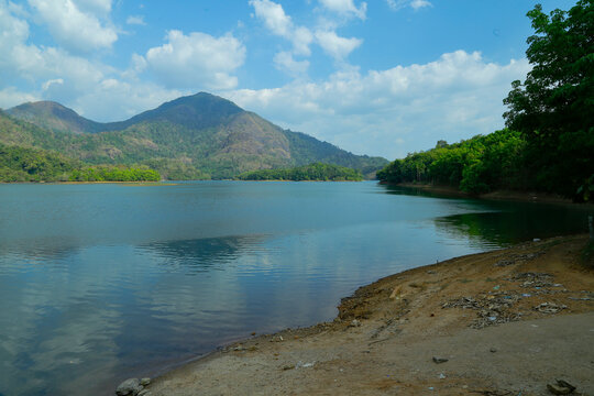 Awesome view of  Puravimala river and Agastya hills in Amboori, Neyyar Dam