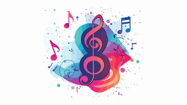 Music icon new trendy graphic style vector illustration