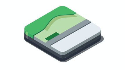 Payment options icon. Glyph style is eco green