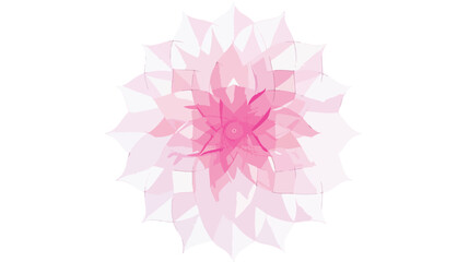 Pink passport rossetePink linear rosette Flat vector
