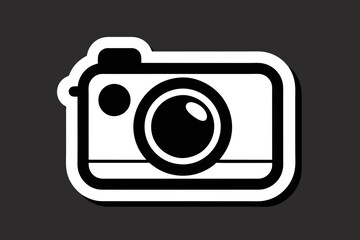 a single sticker, Headphones Vector vector style