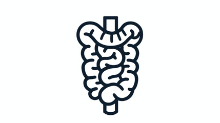 Protected intestine icon. Outline protected intestine - obrazy, fototapety, plakaty
