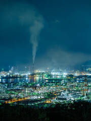 水島コンビナート　夜景　岡山県
