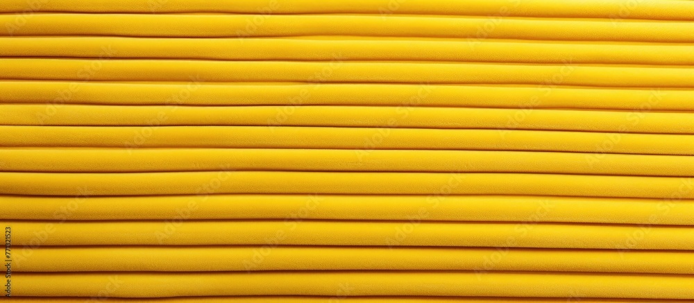 Poster bright yellow thread neatly wound around a spool in a close-up view, ideal for sewing and crafting p