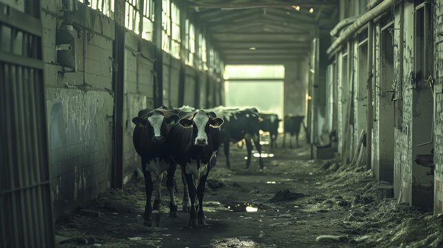 Picture of cows in a farm