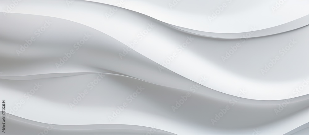 Fototapete close-up view of a white wall with a unique wave pattern creating a textured surface