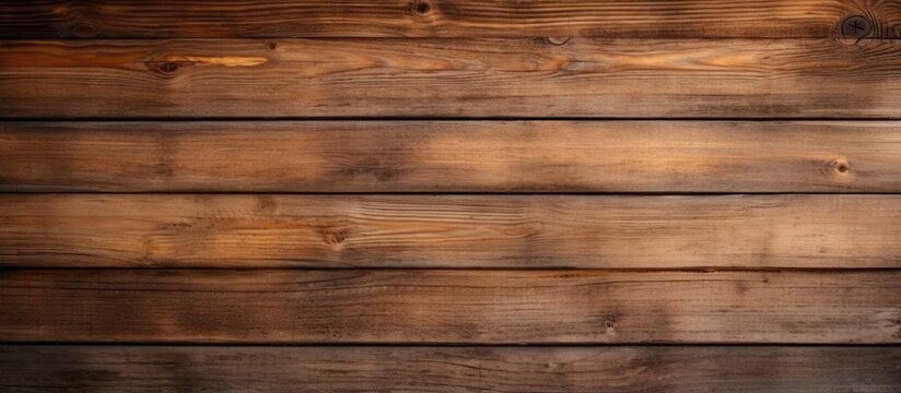A detailed view of a wooden wall displaying a rich brown stain, adding character and warmth to the interior