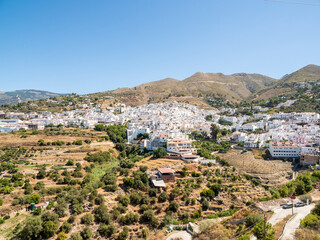 Fototapeta na wymiar Competa, typical white town in Axarquia, Malaga, Spain