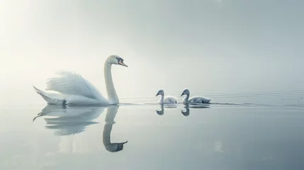 Fotobehang swans on the lake © jahanzaib