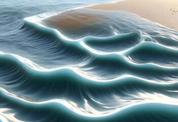 3d model A pattern of gentle waves washing onto th (12) 1