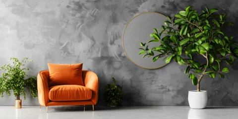 Foto op Plexiglas design on cement and concrete wall for pattern and background old Canvas Print Wallpaper Wall Mural Self Adhesive Peel & Stick Wallpaper Home Craft Wall Decal Wall Poster Sticker for Living Room © Hadi