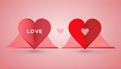 Three heart,polyamorous lifestyle and non-monogamy and triads relationship structures.Concept of polygamy love.Happy Valentine Day.Love triangle or polygamy,polygamous relationship.Web banner,website. - obrazy, fototapety, plakaty