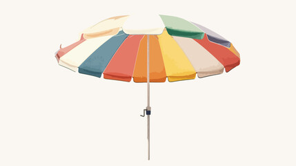 Beach umbrella isolated on white background. flat vector