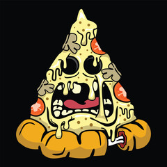 Skull Pizza illustration