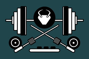 Crossfit Equipment Vector design.