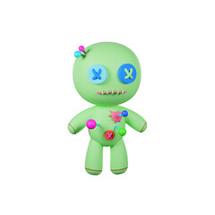 Cute Voodoo Doll Halloween 3D