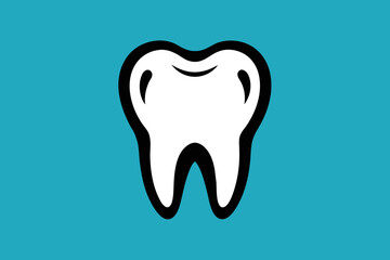 vector design of a Dental Tooth Icon 