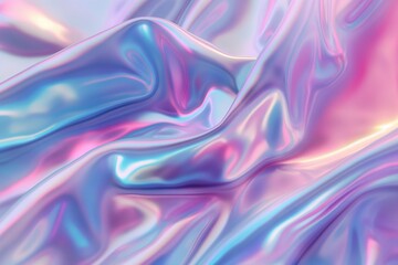 Holographic Dreams: Abstract Pastel Rainbow Background - obrazy, fototapety, plakaty