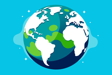 Earth Day Globe Illustration.