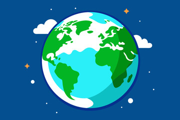 Earth Day Globe Illustration.