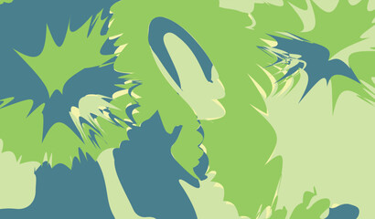 Abstract blue and green dynamic shapes vector background. Colorful pattern background