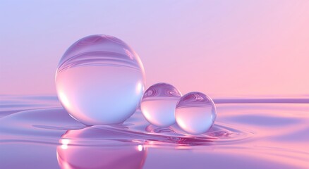 Serenity in Simplicity: Floating Glass Spheres