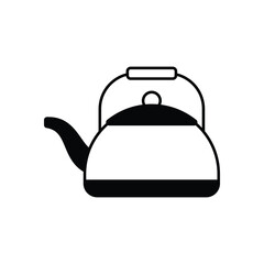 Black solid Kettle vector icon