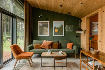 Modern Scandinavian Forest Green scandinavian Flexible Furniture.