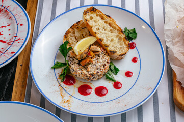 Food from the restaurant for the menu