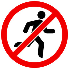 Do not run concept sign illustration isolated