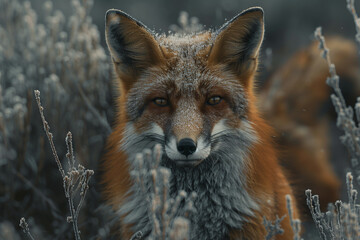 Fototapeta premium Fox without any surrounding wildlife.