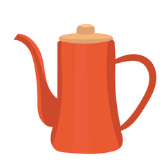 teapot on white background vector