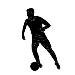 football player silhouette on white background vector