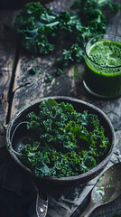 A Bowl of Nutritious Kale Ready to Boost Your Health
