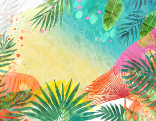 Abstract color summer background vector illustration