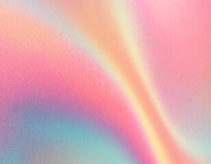 Abstract pink pastel holographic blurred grainy gradient background texture. Colorful digital grain...