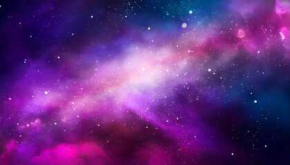 abstract starry Space purple with shining star dust and nebula. Realistic galaxy with milky way and...