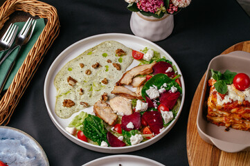 Food from the restaurant for the menu