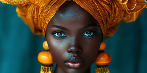 modern black woman with a turban