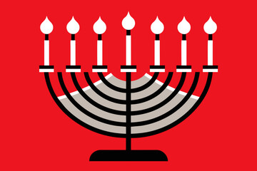 Hanukkah Menorah Illustration 