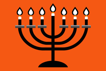 Hanukkah Menorah Illustration 