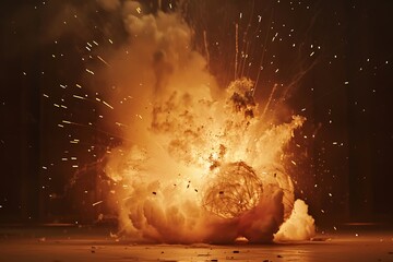 : The moment a firecracker explodes in slow motion - obrazy, fototapety, plakaty