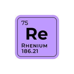 Rhenium, chemical element of the periodic table graphic design