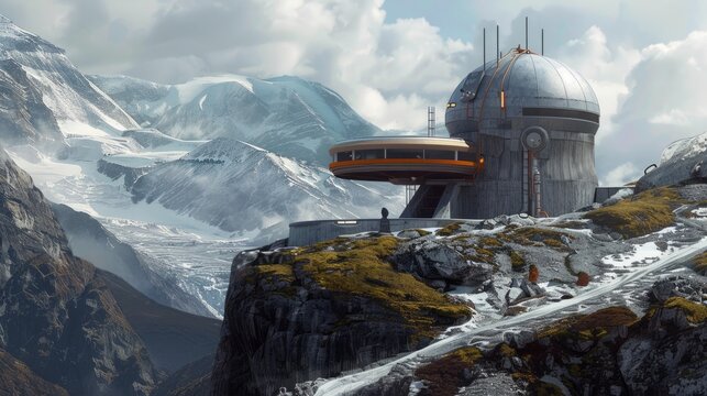 Futuristic Sci-Fi Cityscape With Hovering Vehicles