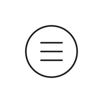 List bullets vector icon. Menu format flat sign design. Formatting items symbol pictogram. Hamburger list ellipsis icon. Ellipsis menu sign. Burger menu sign. UX UI icon