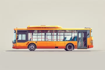 Fotobehang Londen rode bus Vector Icon of a Bus.