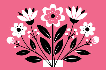 Mother's Day Flower Vector design 