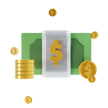 money 3d icon illustration