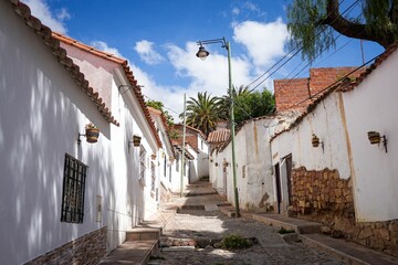 Colonial Street Sucre, Bolvia Stock Photo 